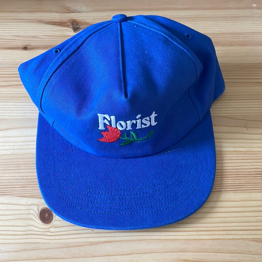 Only NY florist hat blue